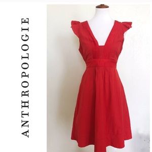 Anthropologie Red Maeve Dress
